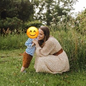 Sezane floral midi dress with pleated skirt